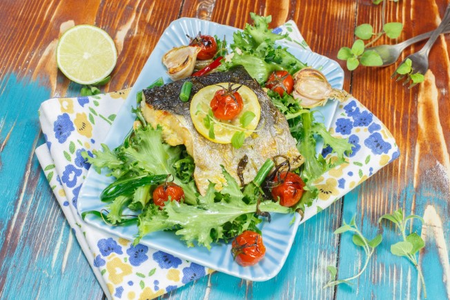 Baked Hake with Herb Dressing