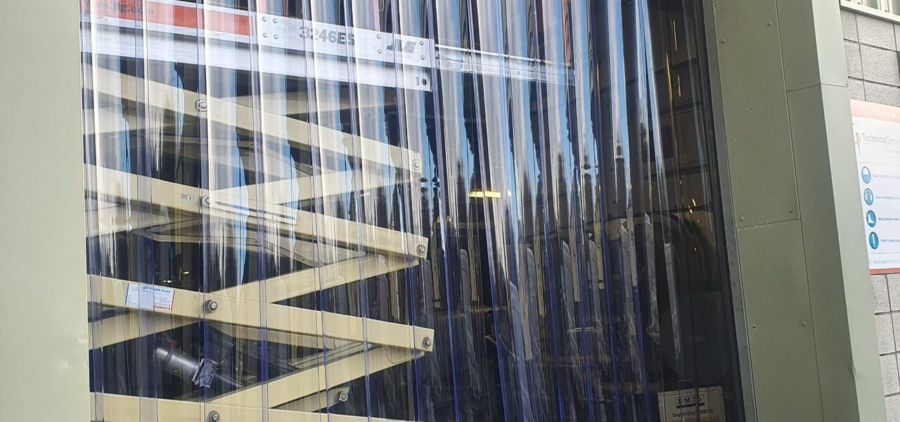 PVC STRIP CURTAINS In Industrial building